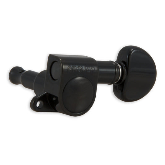 Grover Mini Rotomatics Machineheads ~ 6 in line ~ Black Chrome