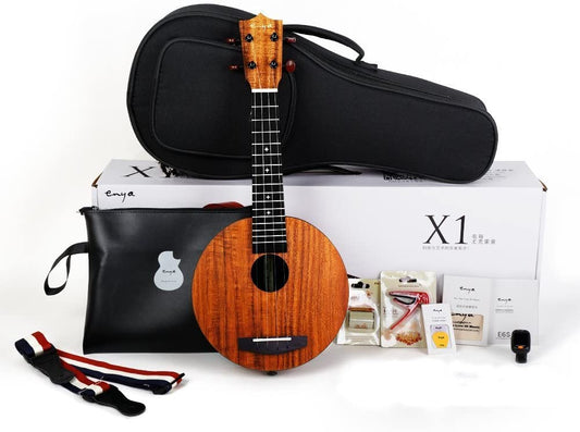 Enya EUR-X1 HPL Round Koa Ukulele