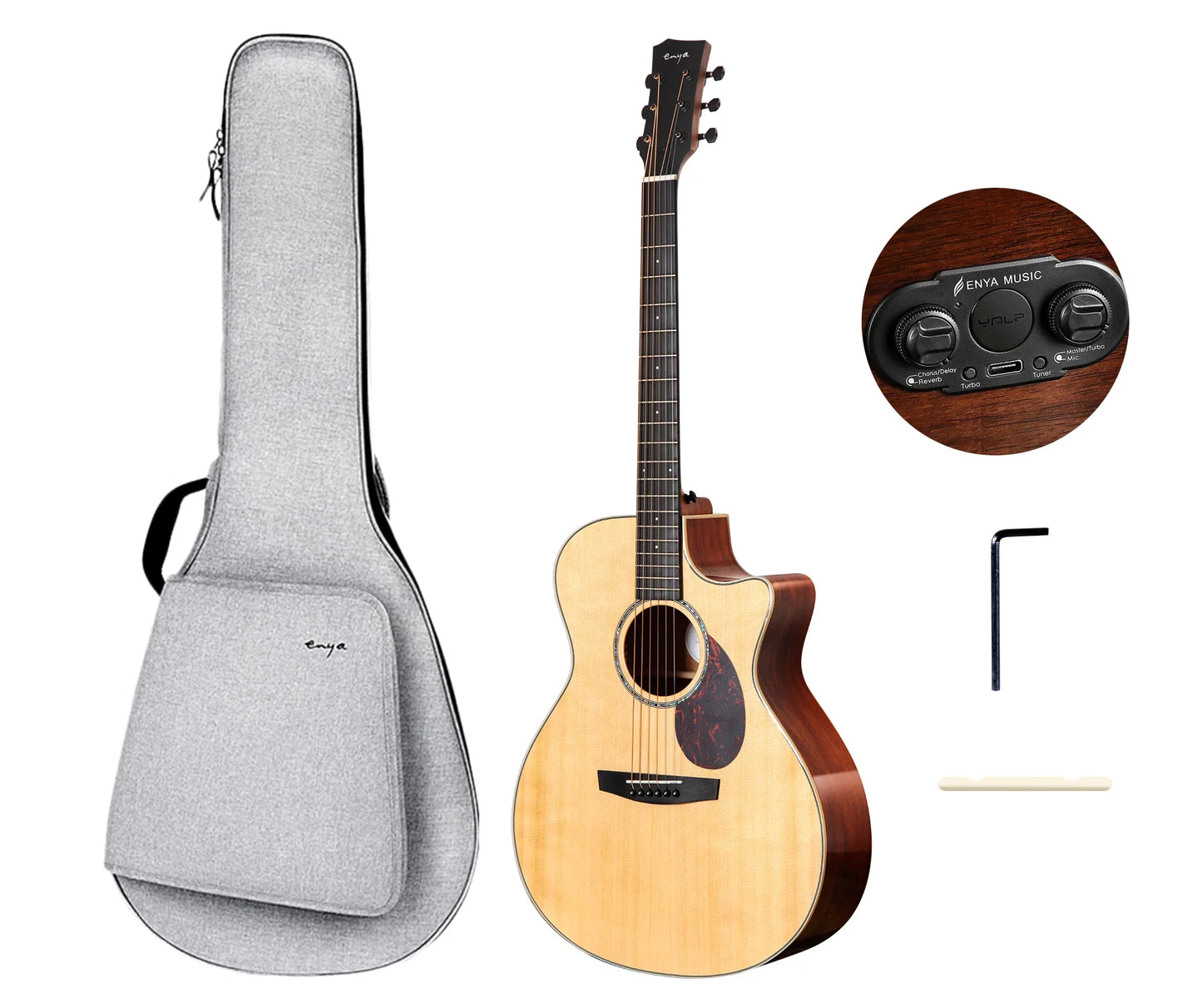 Enya EGA-Q1M EQ Electro-Acoustic Guitar ~ Natural