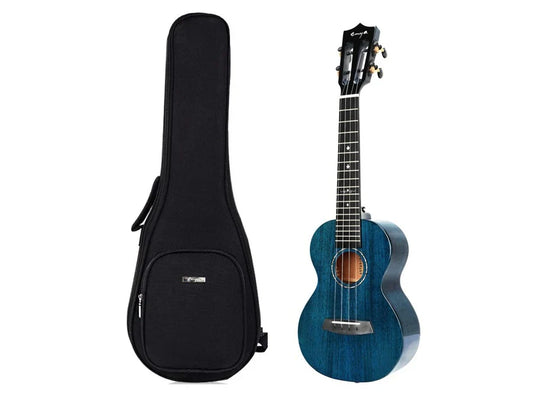 Enya EUC-MAD Solid Mahogany Concert Ukulele ~ Blue