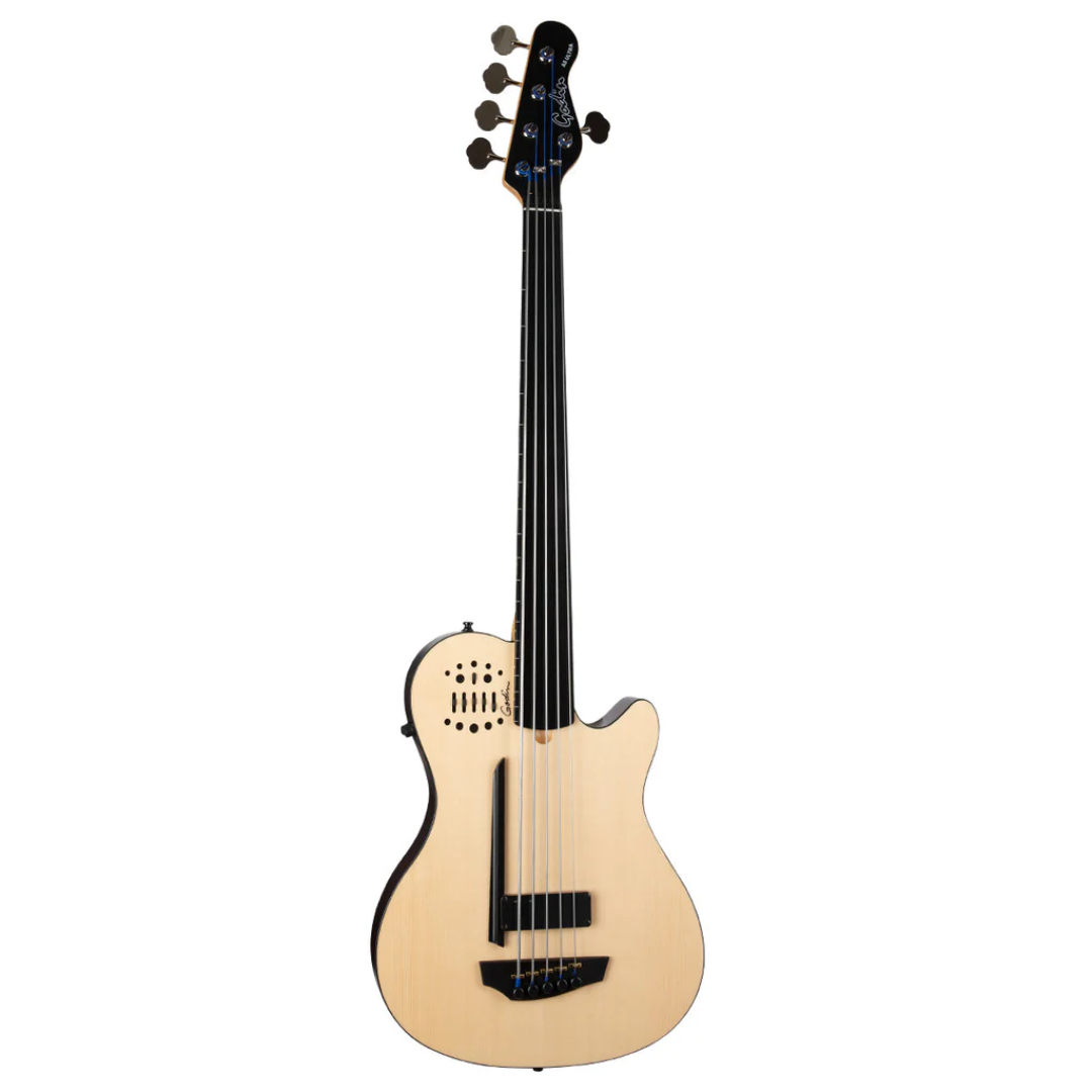 Godin A5 Ultra Semi-Acoustic Fretless Bass Guitar ~ Natural