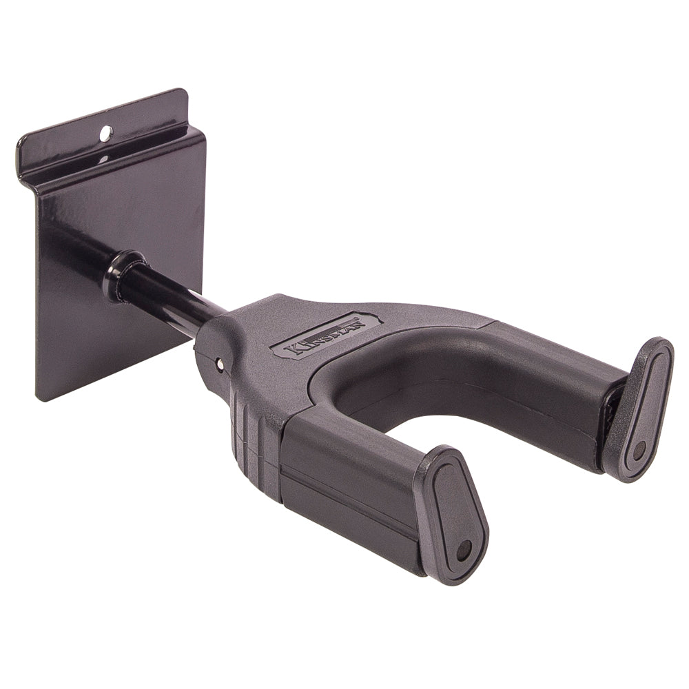 Kinsman Premium Series Auto Lock Slatwall Guitar Hanger ~ Black ~ Short