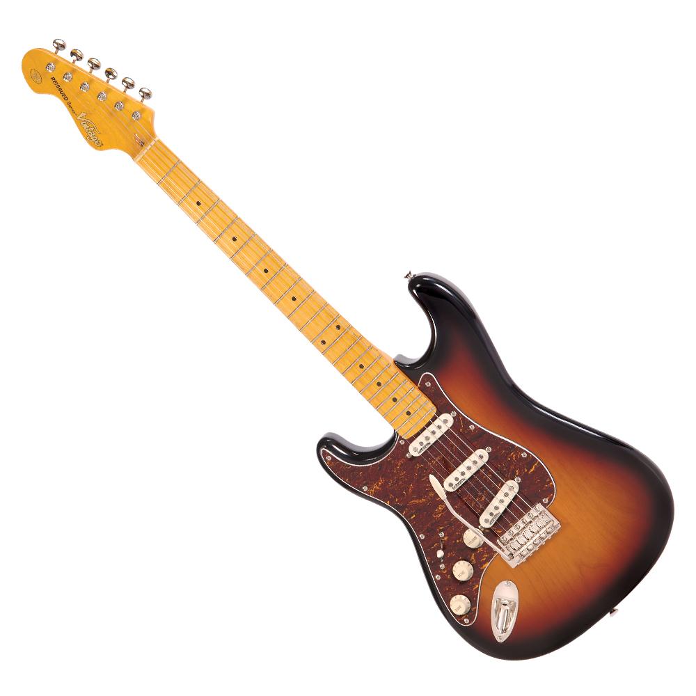Vintage V6M Reissued Left Hand Electric Guitar ~ Sunburst