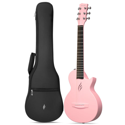 Enya Nova Go Mini Acoustic Guitar ~ Pink