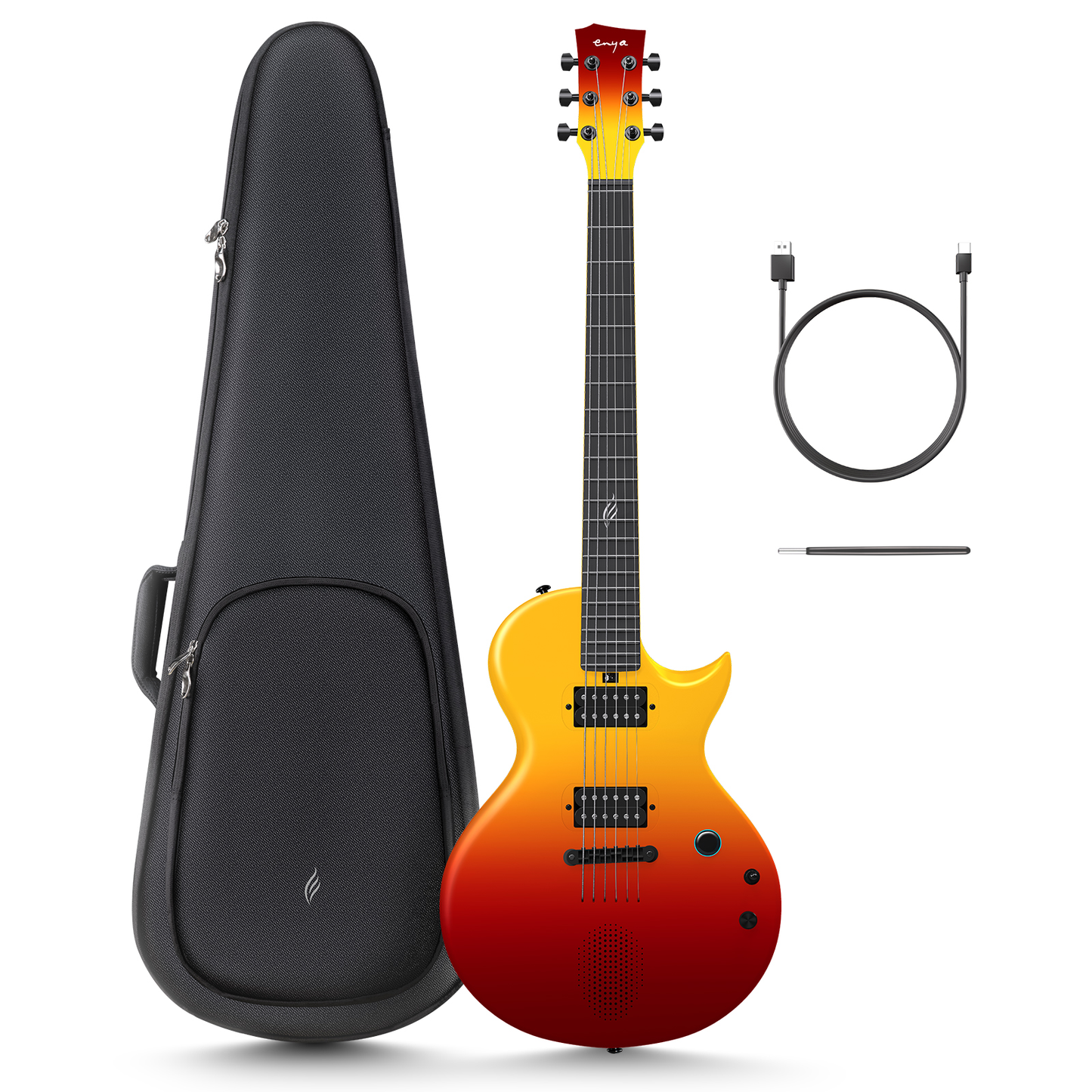 Enya Nova Go Sonic Electric Guitar ~ Volcanic Red