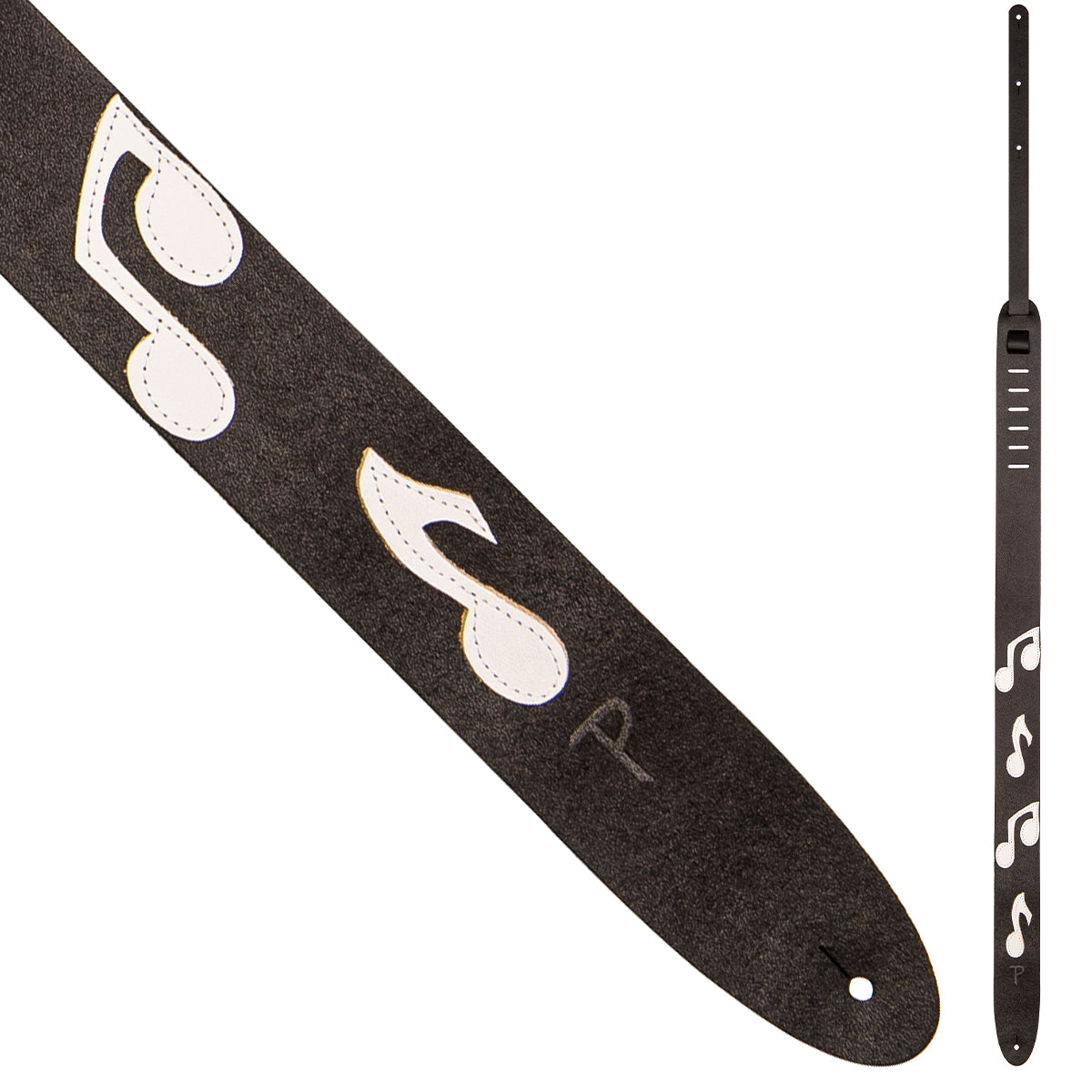 Perri's 2.5" Famous Guitar Strap ~ Black with Musical Notes
