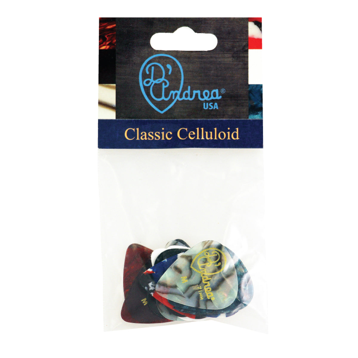 D'Andrea Celluloid Classic Picks ~ Medium ~ 12 Picks