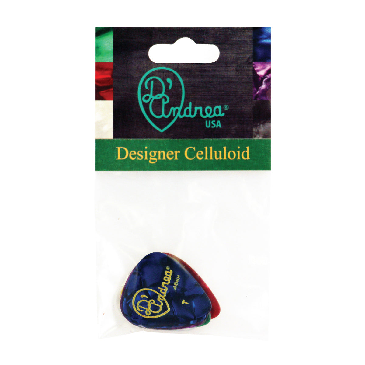 D'Andrea 351 Designer Pearl Pick Pack ~ Thin ~ 12 Picks