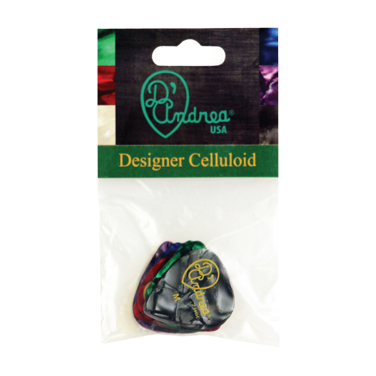 D'Andrea 351 Designer Pearl Pick Pack ~ Medium ~ 12 Picks