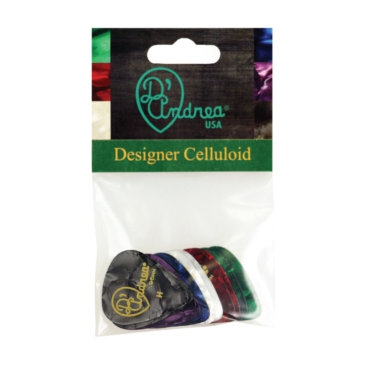 D'Andrea 351 Designer Pearl Pick Pack ~ Heavy ~ 12 Picks