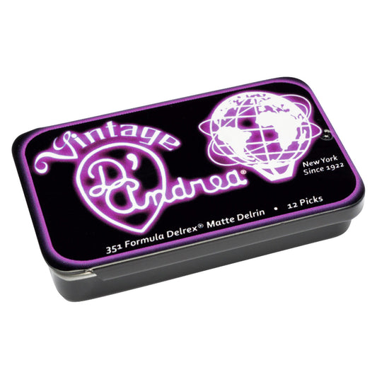 D'Andrea 351 Blue Delrex Pick Tin ~ Heavy ~ 12 Picks