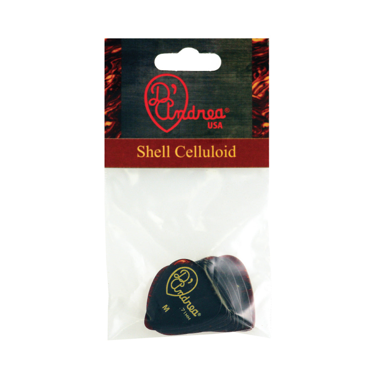 D'Andrea 351 Shell Celluloid Pick Pack ~ Medium ~ 12 Picks