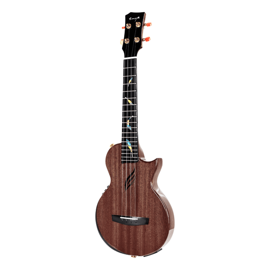 Enya EUT- Feather Solid Mahogany Tenor Ukulele ~ Black