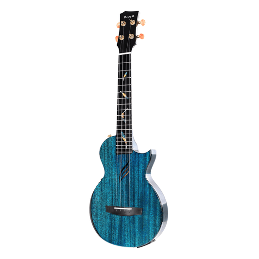 Enya EUT- Feather Solid Mahogany Tenor Ukulele ~ Blue