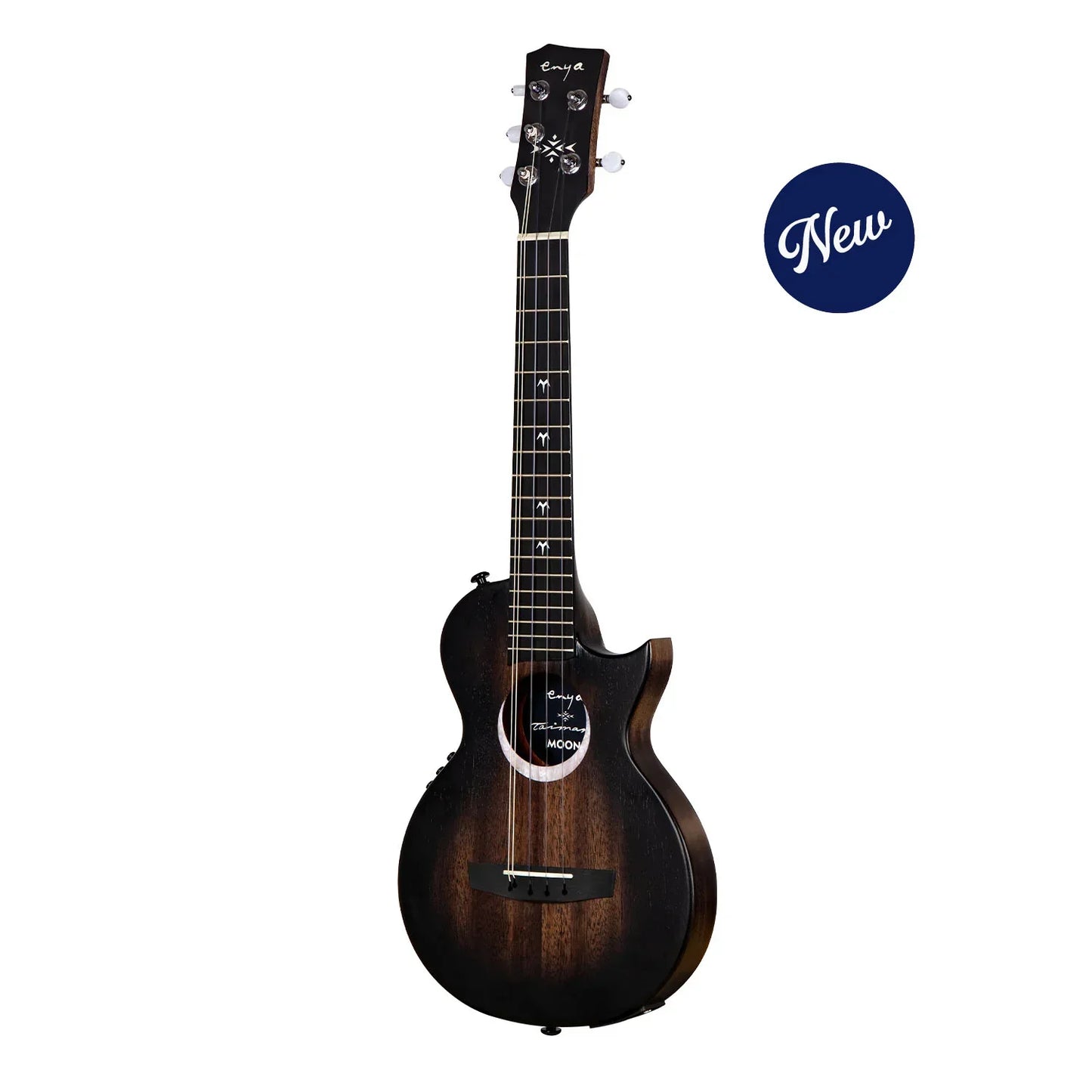 Enya Moon 5-String - Taimane Signature Electro-Acoustic Tenor Ukulele ~ Black