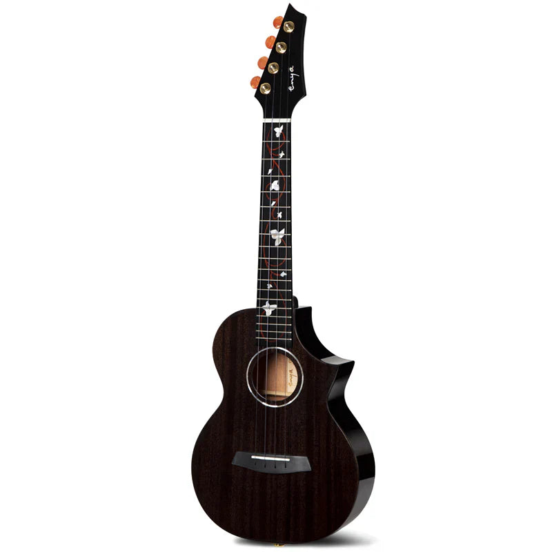 Enya EUC-M6 Solid Mahogany Concert Ukulele ~ Black