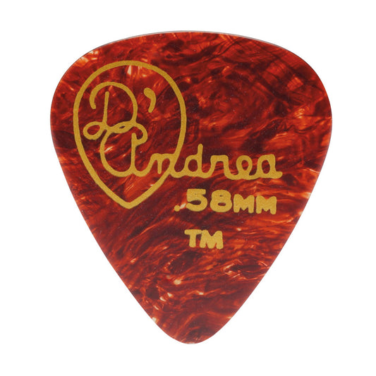 D'Andrea 351 Shell Celluloid Pick Kit Refill Bag ~ Thin Medium ~ 72 Picks
