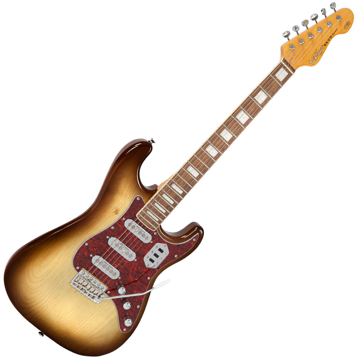 Vintage REVO Series 'Deluxe' Electric Guitar ~ Cappucino