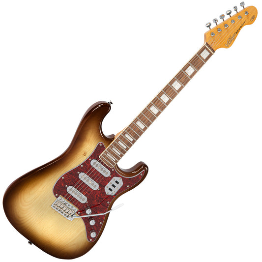 Vintage REVO Series 'Deluxe' Electric Guitar ~ Cappucino