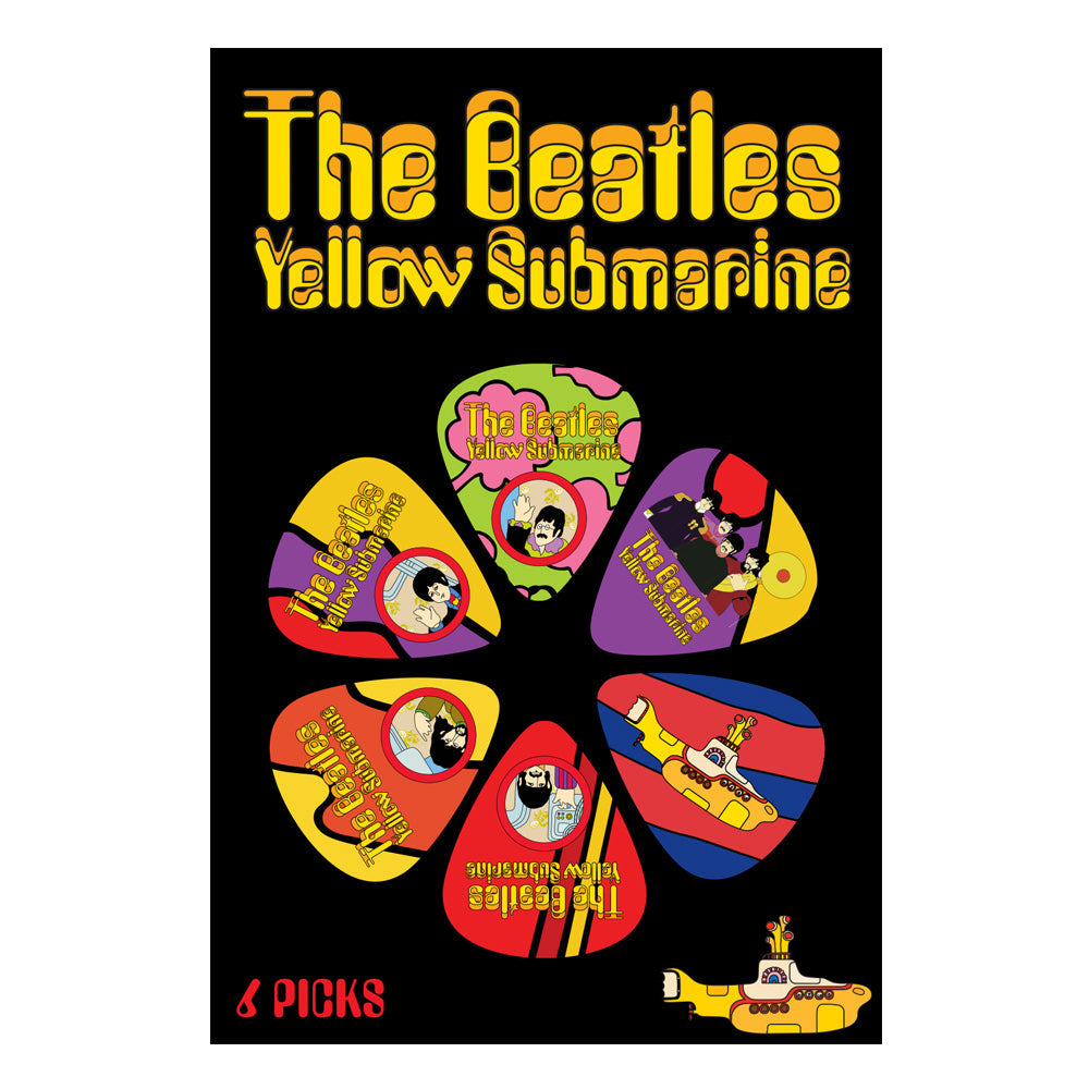 The Beatles Yellow Submarine Picks ~ Multi Colour ~ 6 Picks